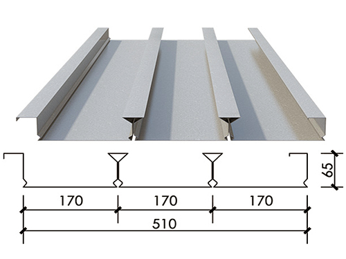 Detalles de la hoja de cubierta de acero galvanizado de tipo cerrado DFP510