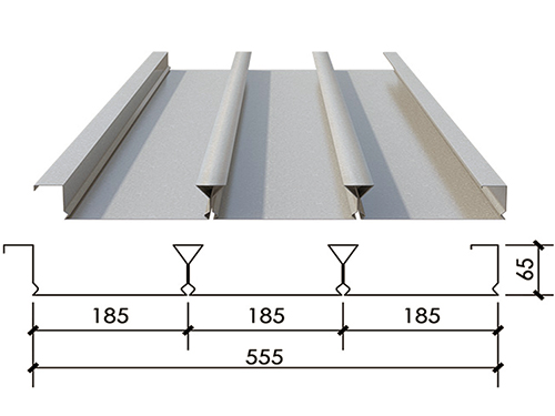 Detalles del producto de lámina de cubierta de metal de tipo cerrado DFP555